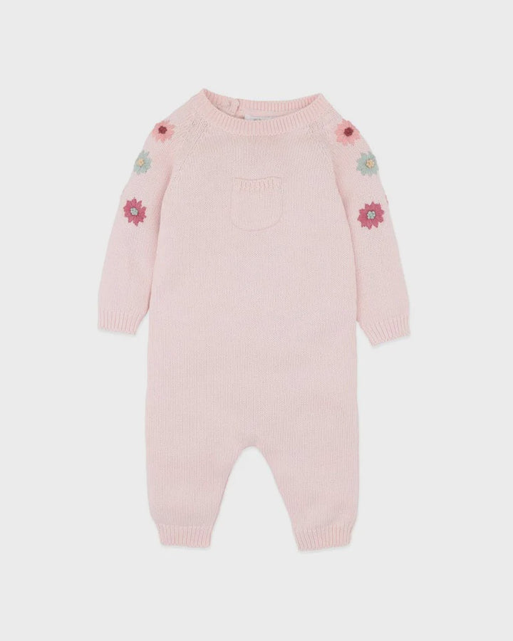 Emmy Organic Hand Emb Knitted Romper
