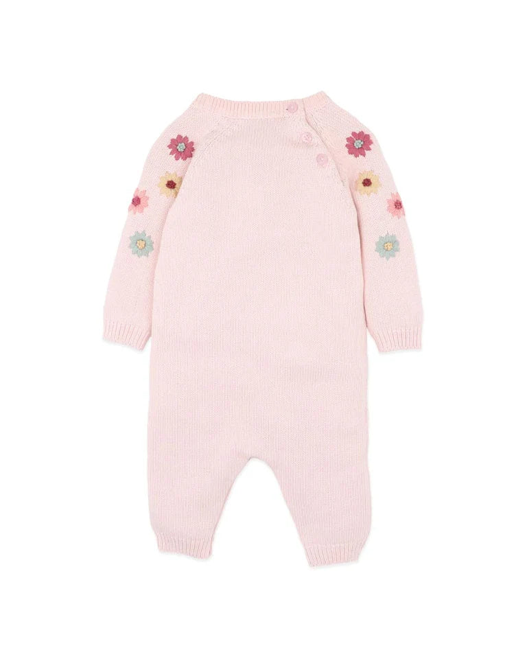 Emmy Organic Hand Emb Knitted Romper
