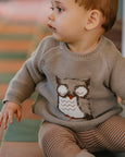 Bebe eli knitted owl jumper available from www.thecollectivenz.com