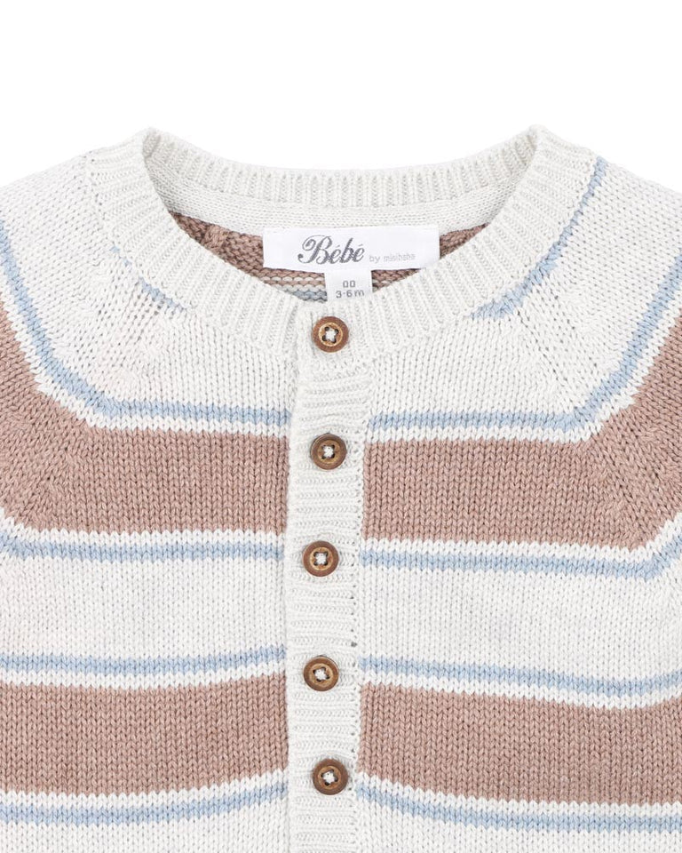 Alvin Stripe Knitted Romper