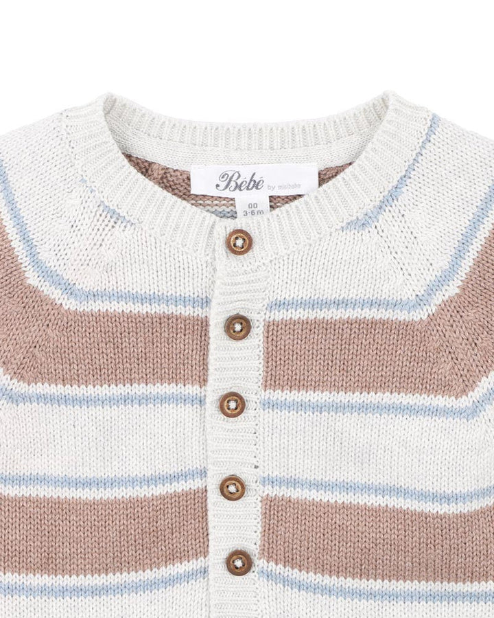 Alvin Stripe Knitted Romper
