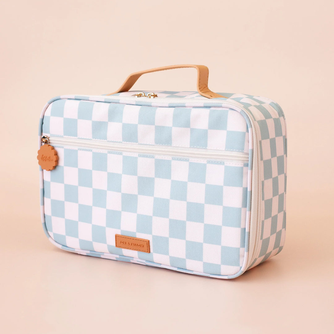 Sage Check Lunch Bag