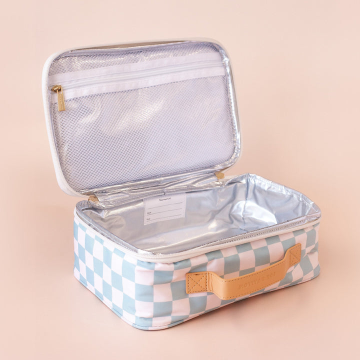 Sage Check Lunch Bag