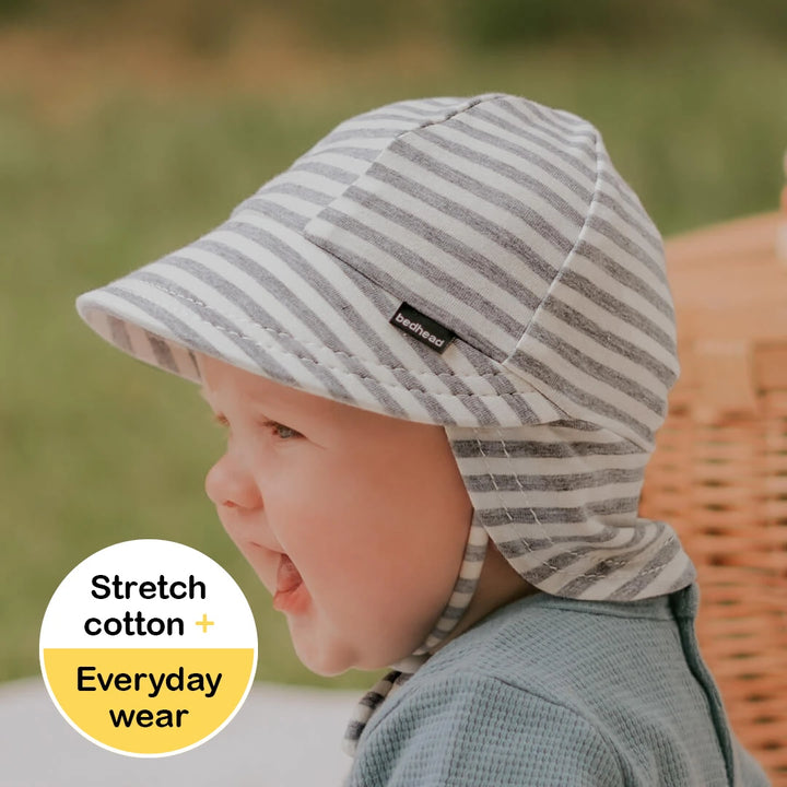 Bedhead Legionnaire Flap Sun Hat - Grey Stripe