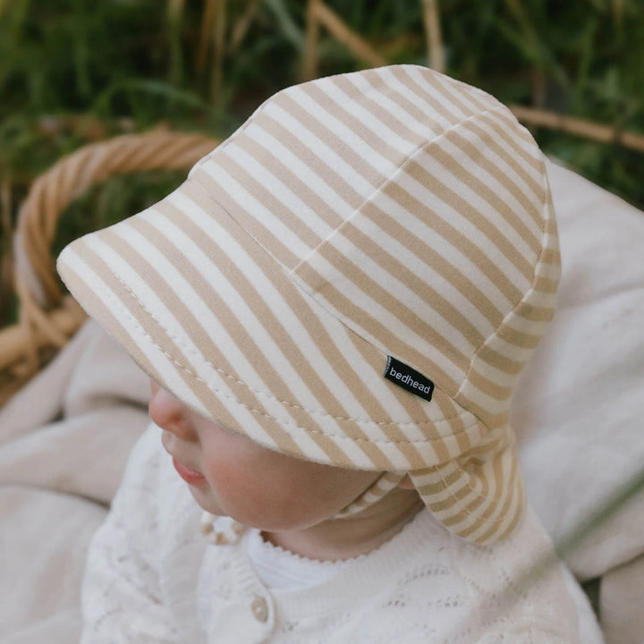 Bedhead Legionnaire Flap Sun Hat - Natural Stripe