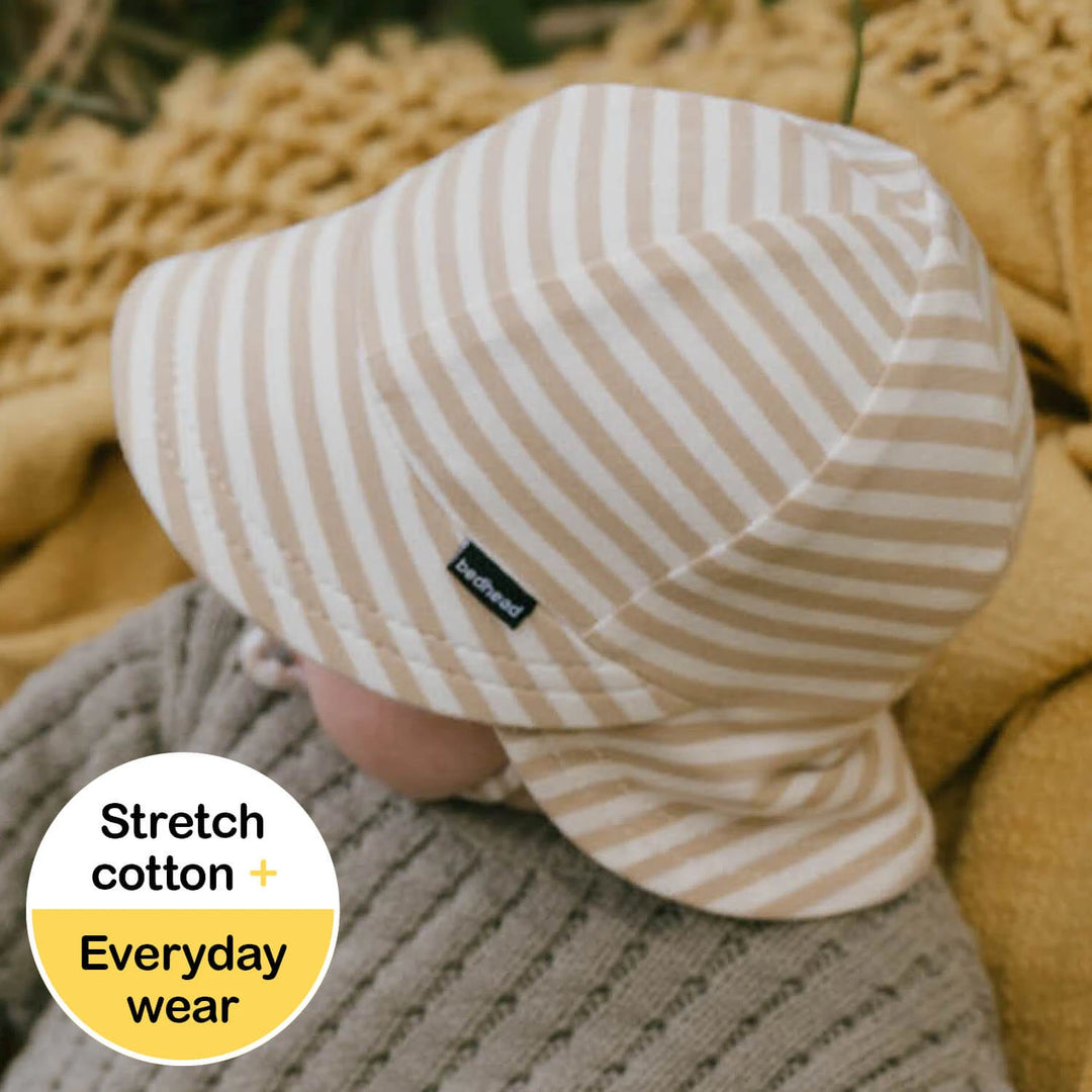 Bedhead Legionnaire Flap Sun Hat - Natural Stripe