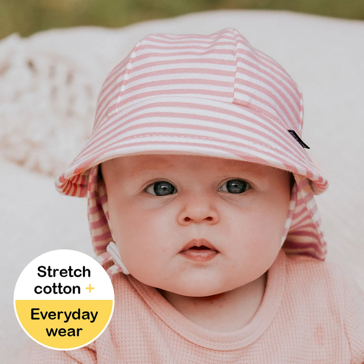 Bedhead Legionnaire Flap Sun Hat - Pink Stripe