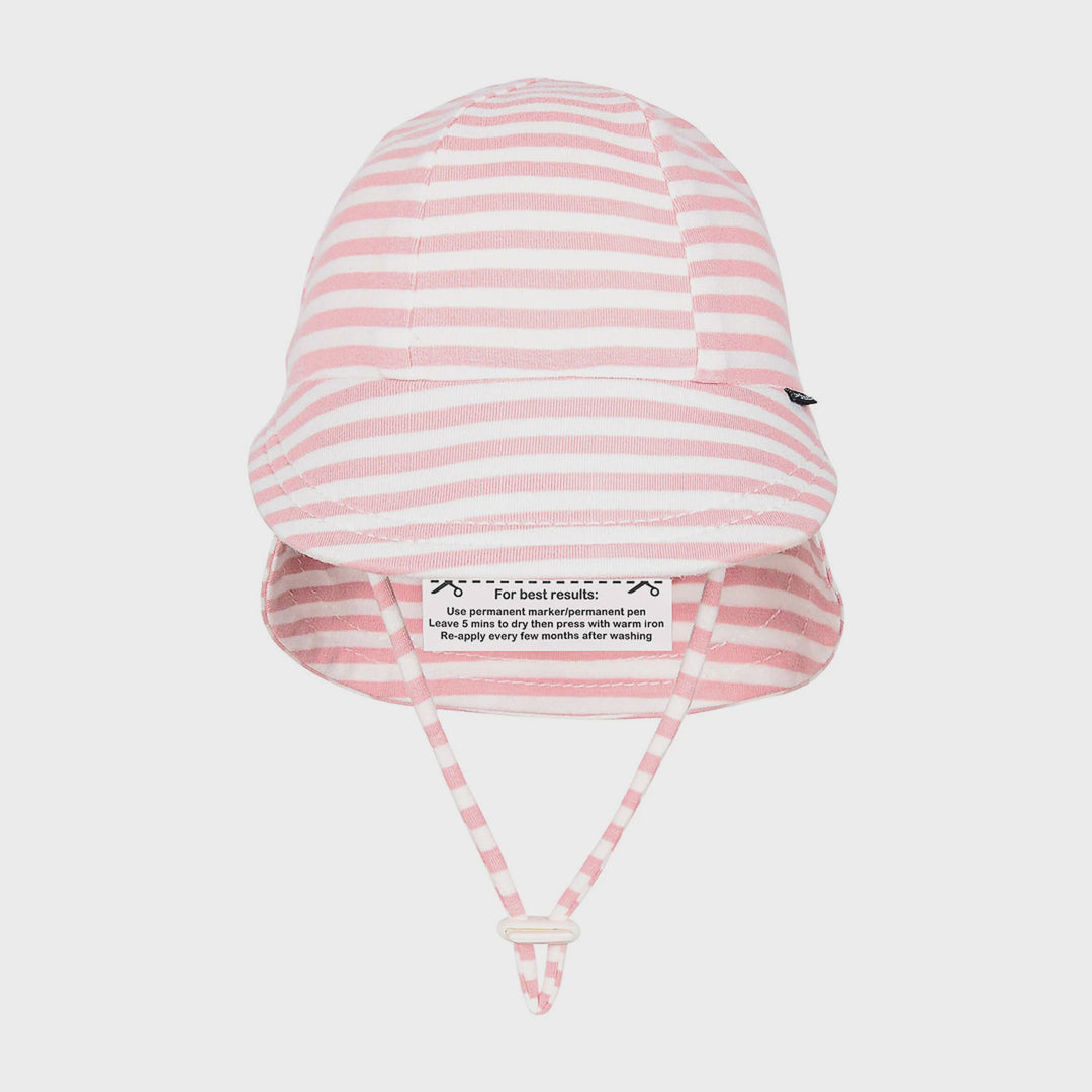 Bedhead Legionnaire Flap Sun Hat - Pink Stripe