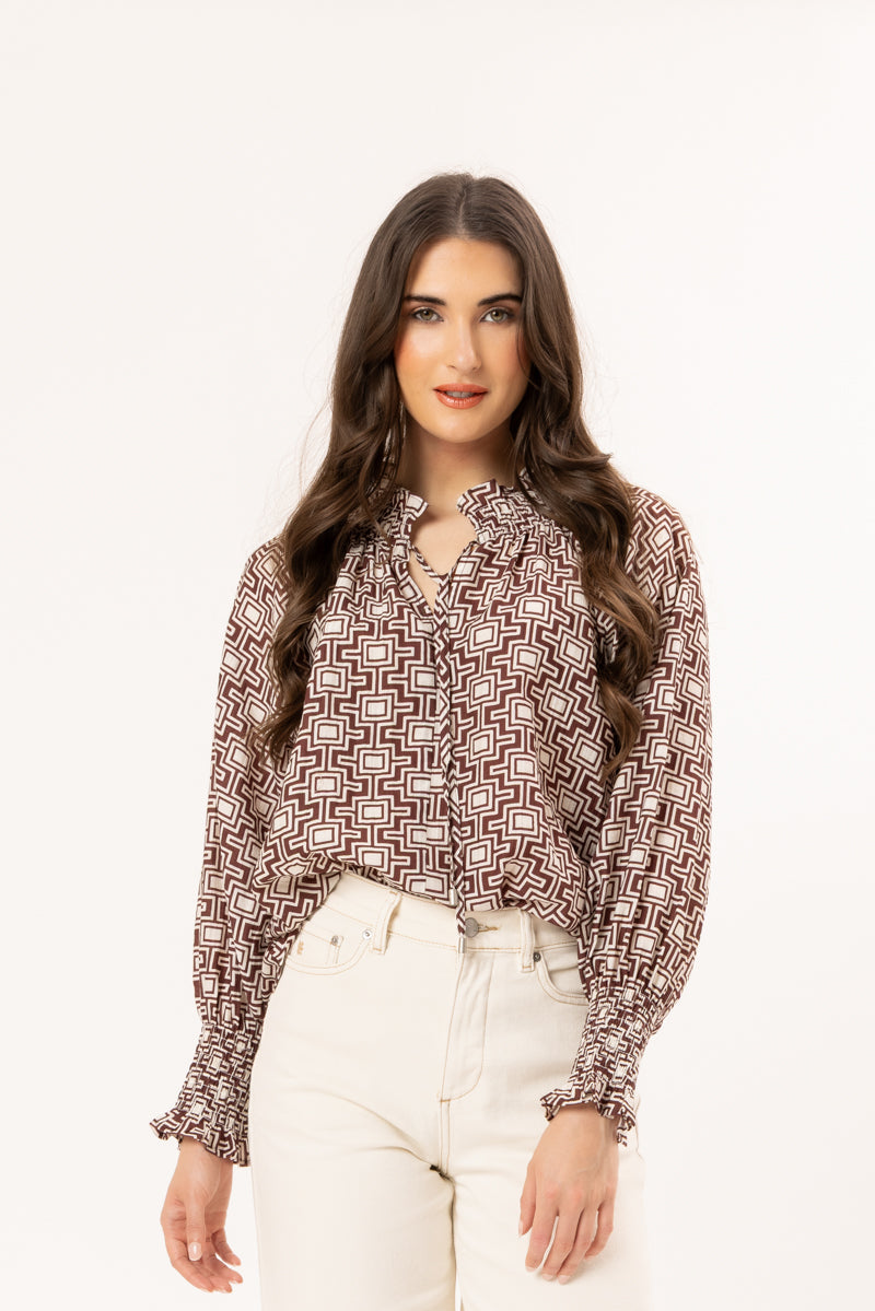 Encourage Top - Coffee Bean (LL3661-4)