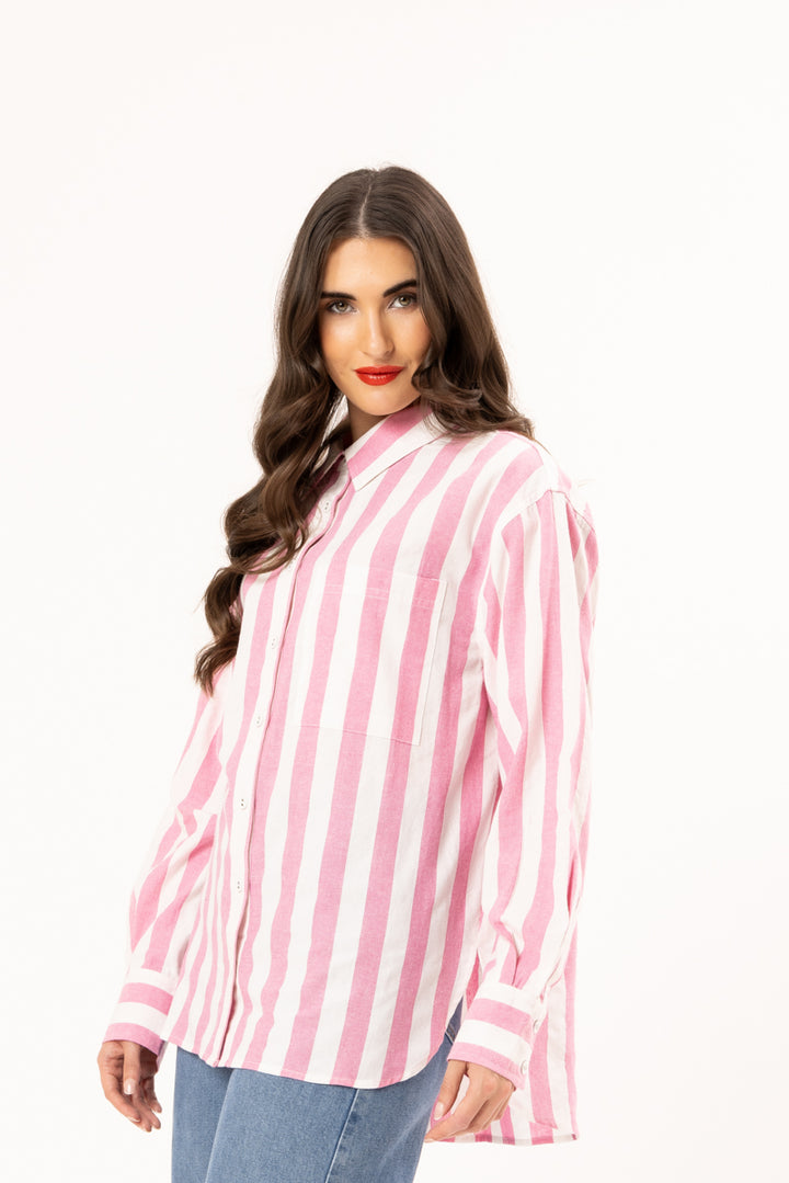Essential Shirt - Pink Stripe (LL3666-3)