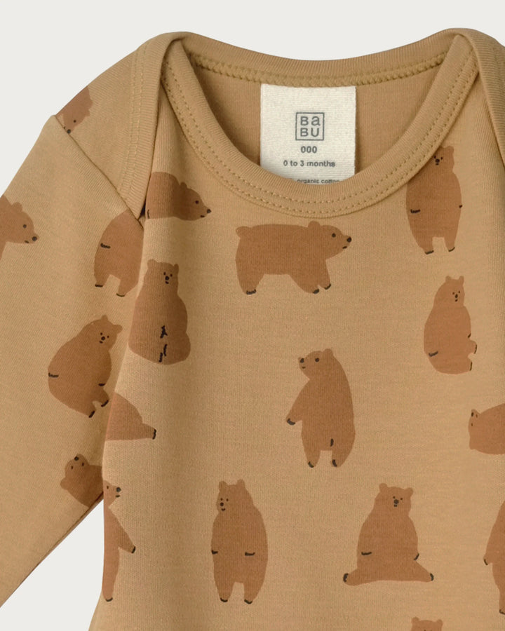 Long Sleeve Bodysuit  Chubby Bear | Babu