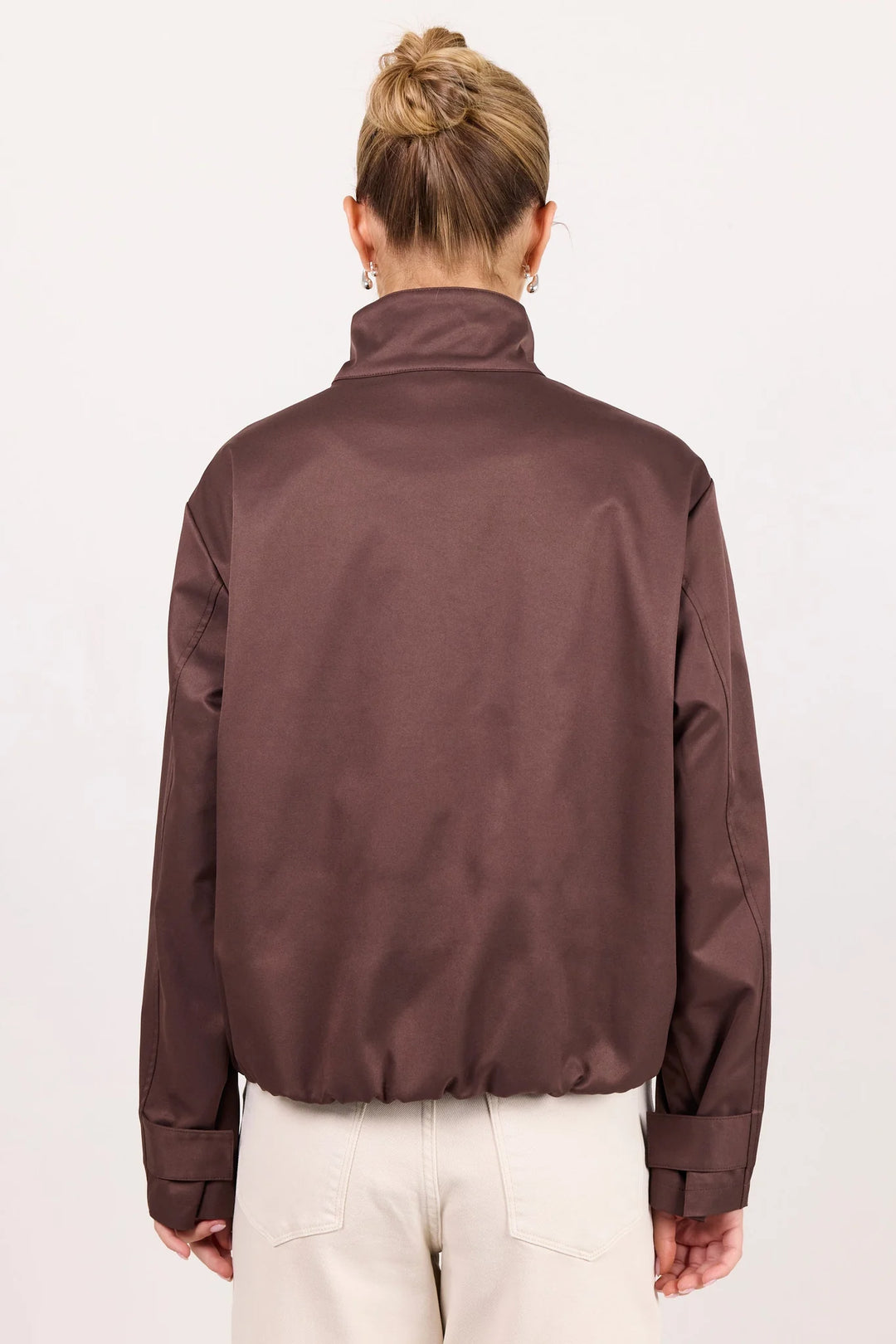Landscape Chocolate Funnel Neck Track Jacket | Among The Brave