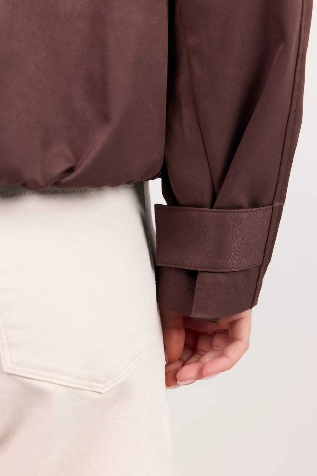 Landscape Chocolate Funnel Neck Track Jacket | Among The Brave