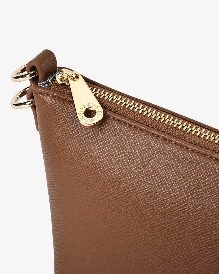 Elms & King Leyton Xbody Bag - Tan Saffiano