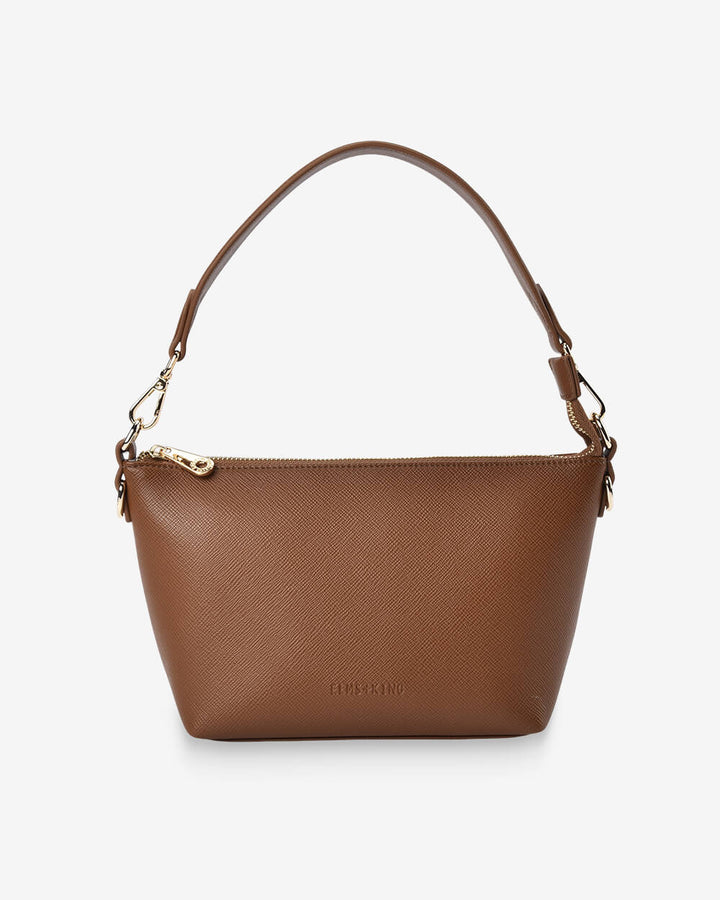 Elms & King Leyton Xbody Bag - Tan Saffiano