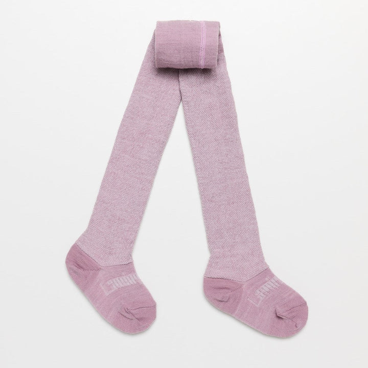 Lamington Merino Tights - Textured Knit / Lilac Chalk