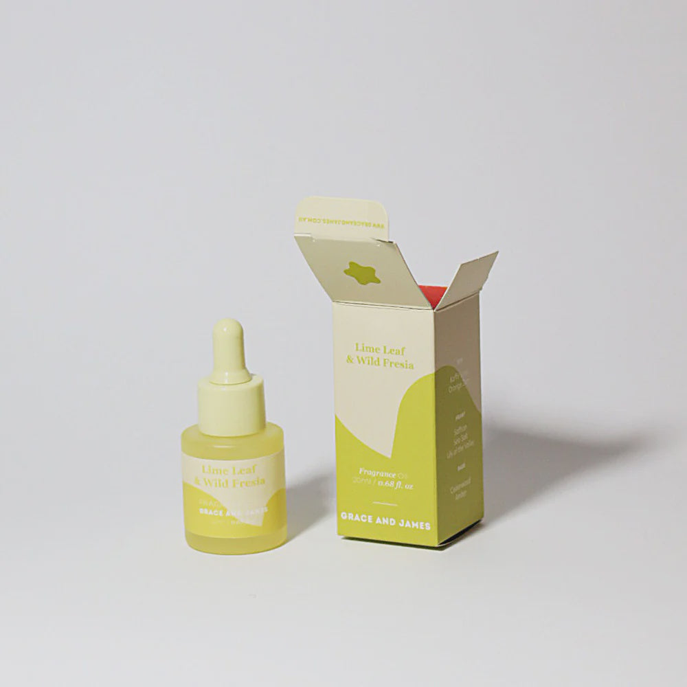 Yellow bottle and box with 'Grace and Janes' branding on a white background