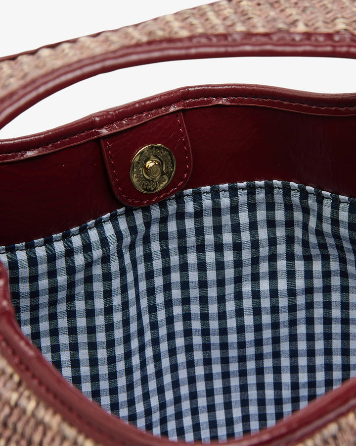 Large Linton Bag - Burgundy / Coco Weave