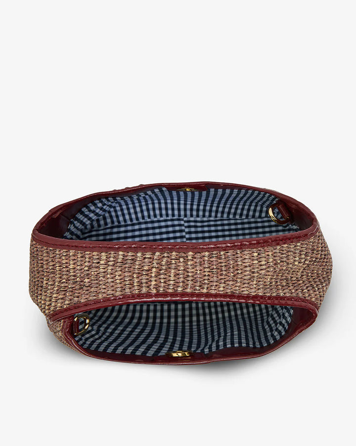 Large Linton Bag - Burgundy / Coco Weave