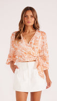 Minkpink malia wrap blouse available from www.thecollectivenz.com