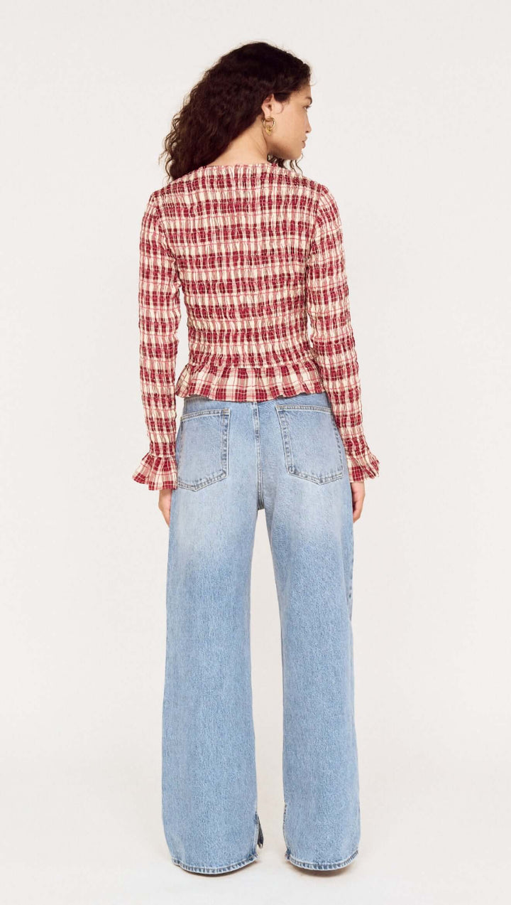 Anouk Shirred Top - Wine Check