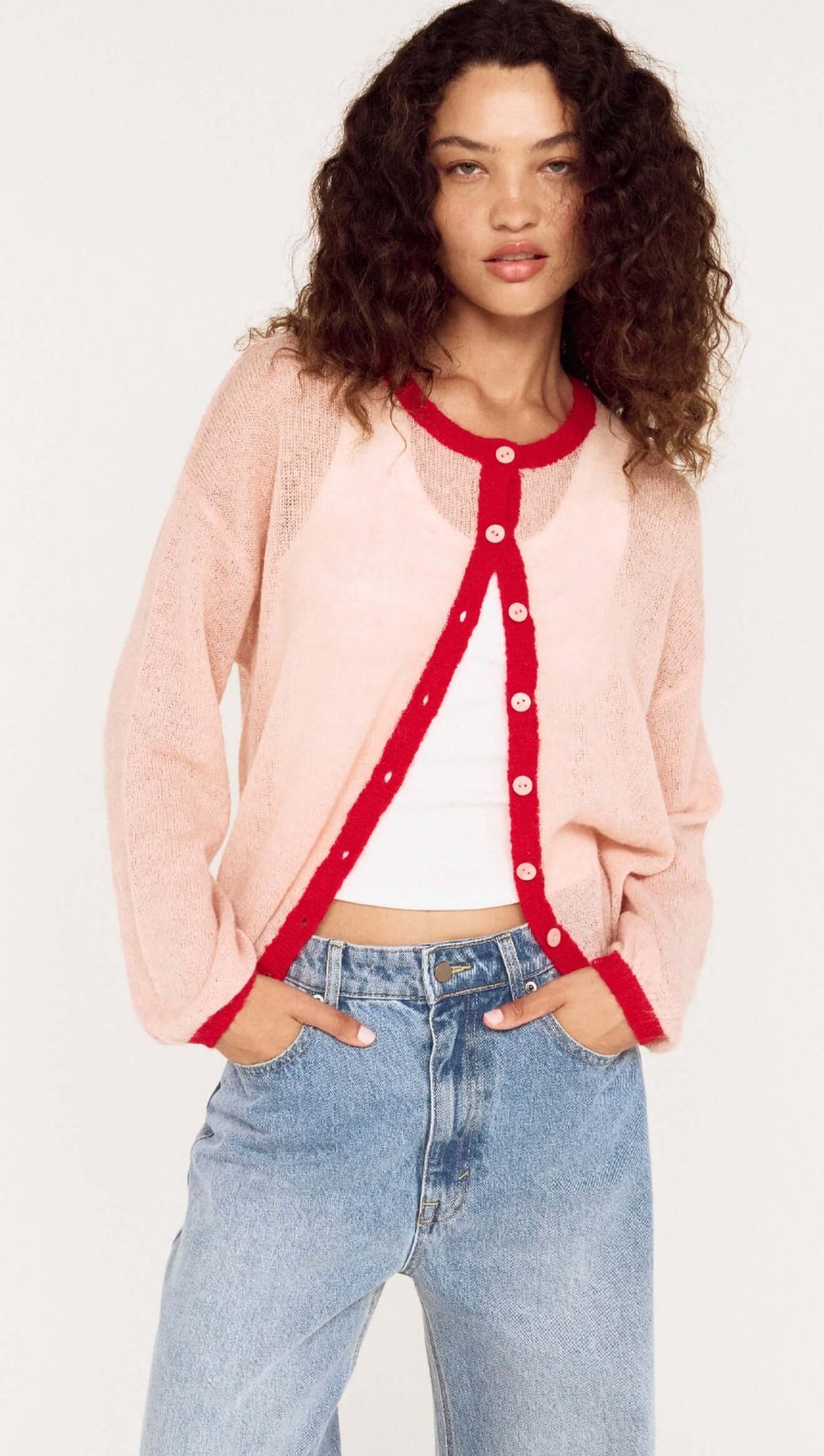 Naria Cardi - Pink/Red