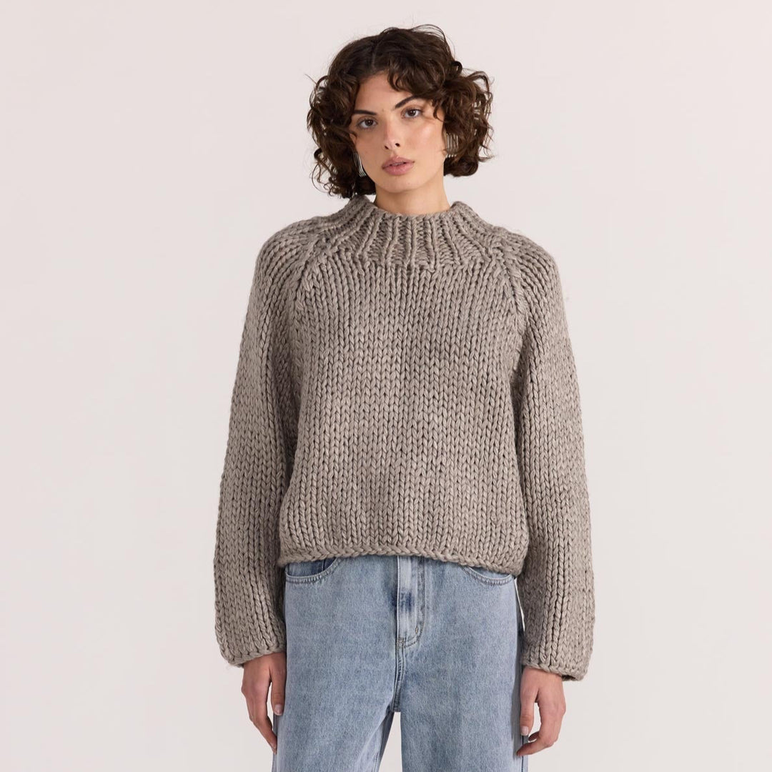 An elevated essential for the cooler months, the Monte Chunky Jumper in charcoal is a timeless knit with modern appeal.  Available from www.thecollectivenz.com