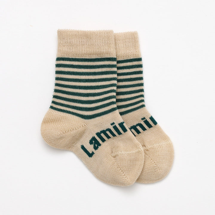 Lamington Socks are New Zealand Made, 70% Merino wool baby socks, sizes knitted into every pair so no confusion over whose are whos, available from www.thecollectivenz.com