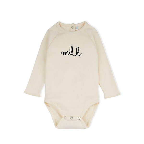 Organic Zoo natural milk bodysuit available from www.thecollectivenz.com