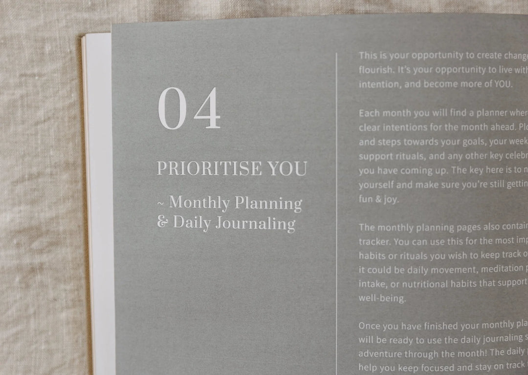 YOU, The Wellbeing Journal Sand | Olive + Page