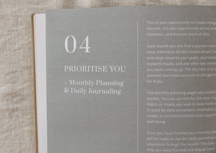 YOU, The Wellbeing Journal Sand | Olive + Page