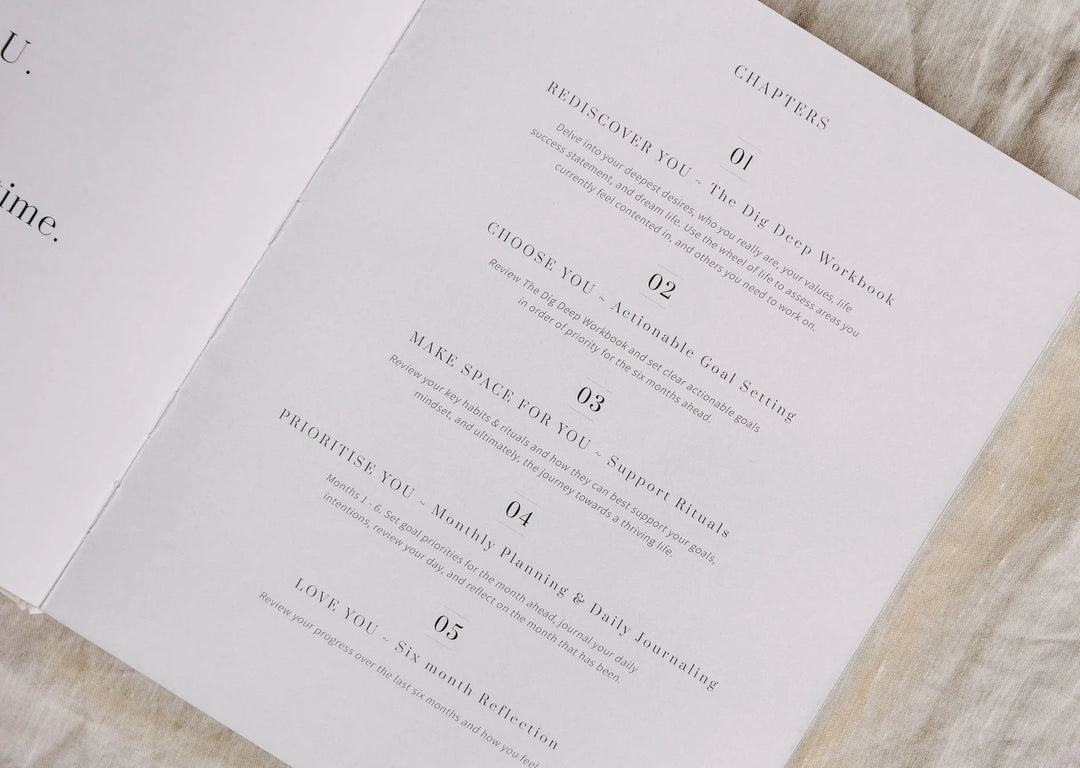 YOU, The Wellbeing Journal Sand | Olive + Page