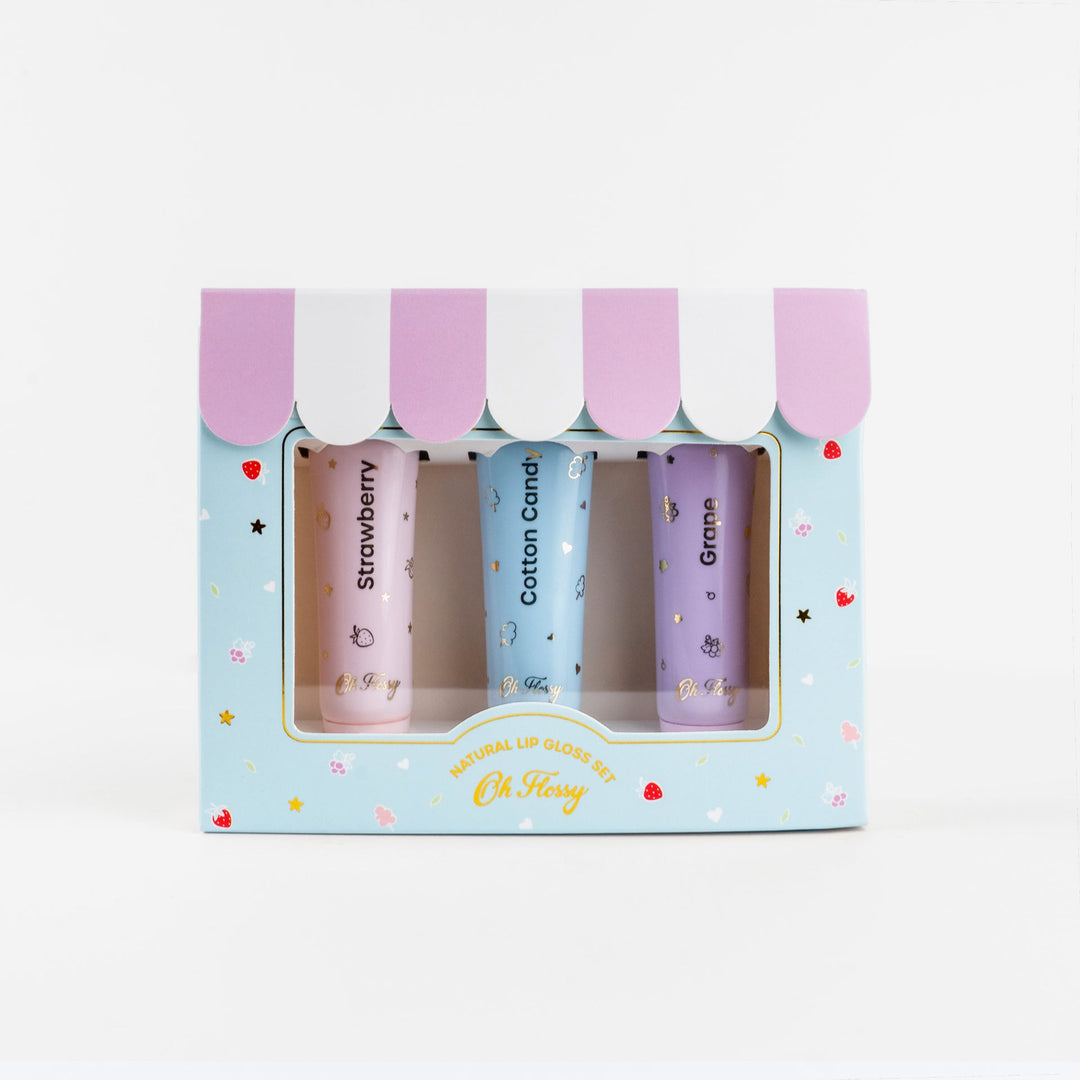 Oh Flossy kids lipgloss set available from www.thecollectivenz.com