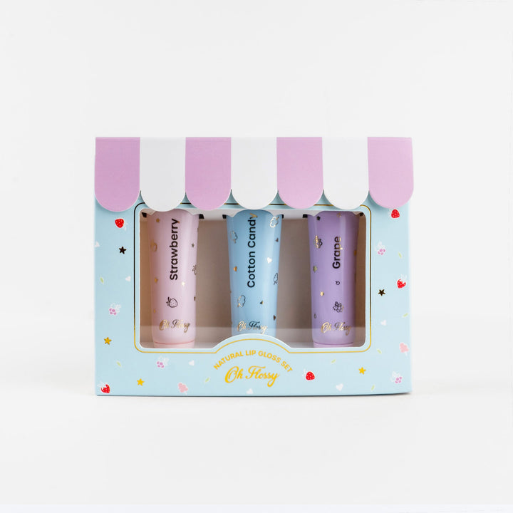 Oh Flossy kids lipgloss set available from www.thecollectivenz.com