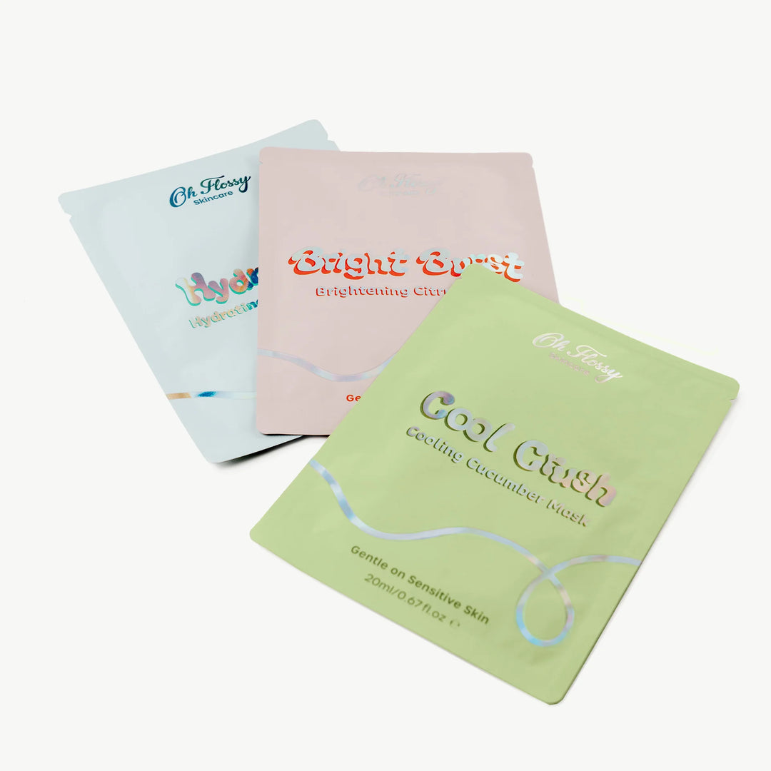 Oh Flossy Skincare | Skin Squad Sheet Mask Trio