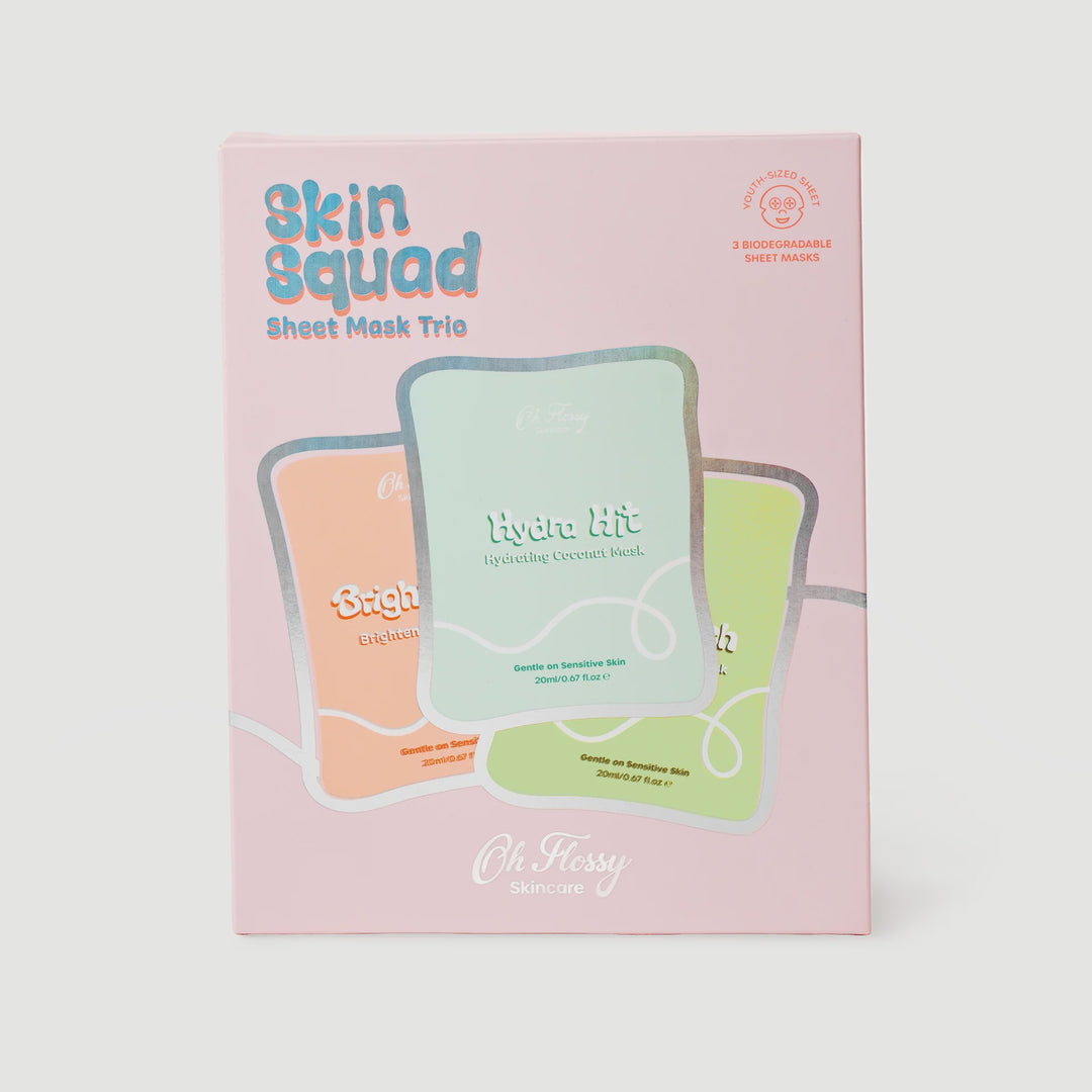 Oh Flossy Skincare | Skin Squad Sheet Mask Trio
