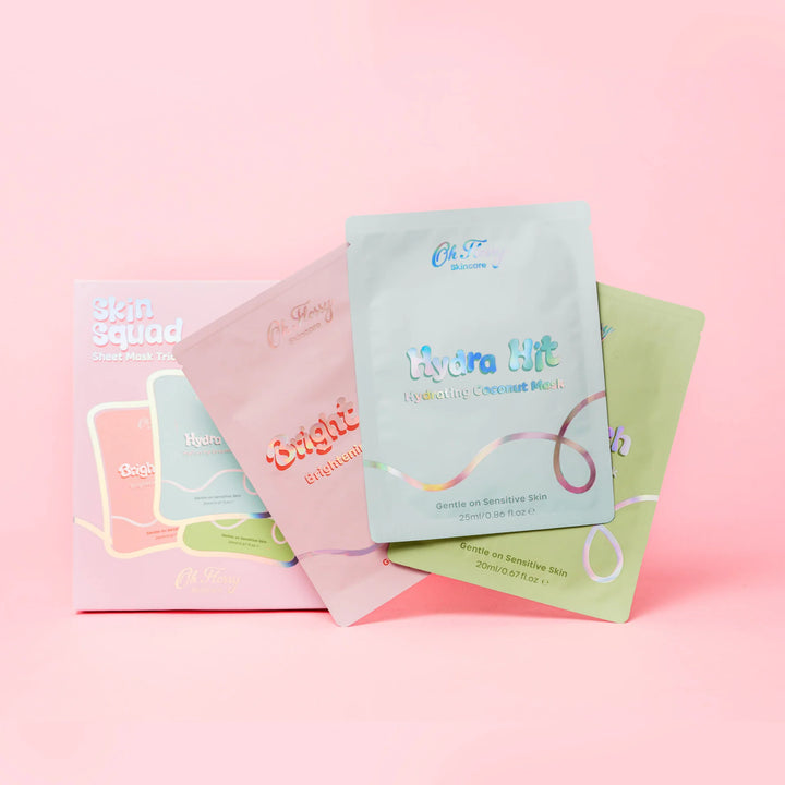 Oh Flossy Skincare | Skin Squad Sheet Mask Trio