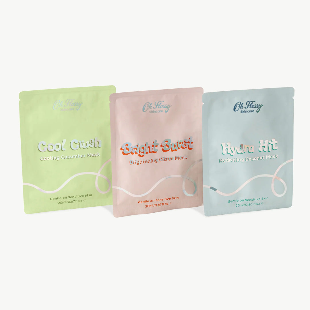 Oh Flossy Skincare | Skin Squad Sheet Mask Trio