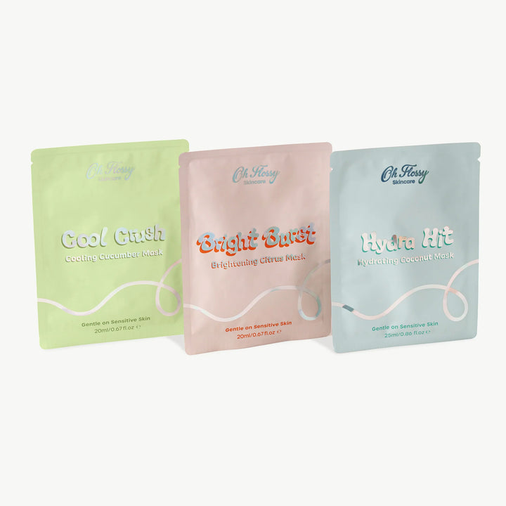 Oh Flossy Skincare | Skin Squad Sheet Mask Trio