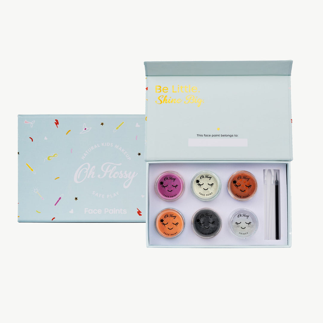 Oh Flossy wild wonders face paint set available from www.thecollectivenz.com