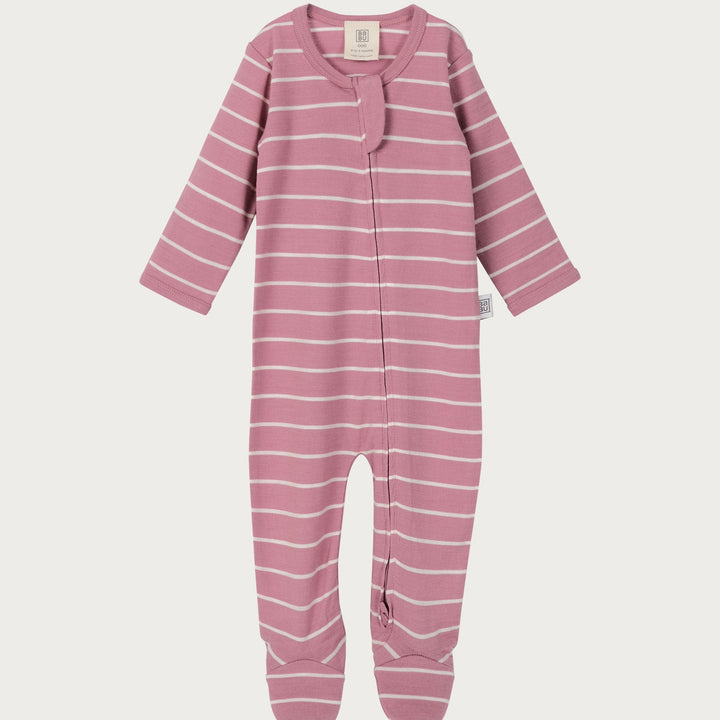 Babu Merino Footed Onesie is the ultimate all-in-one outfit for sleep, play and outdoor adventures, available from www.thecollectivenz.com
