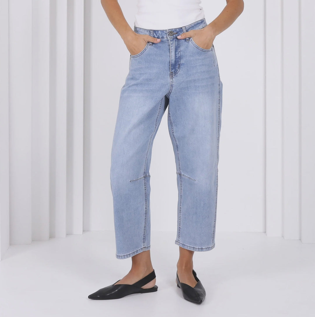 Monaco Toni Barrel Jeans - Light Blue