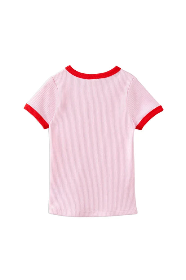 Milky Pink Lady Rib Tee