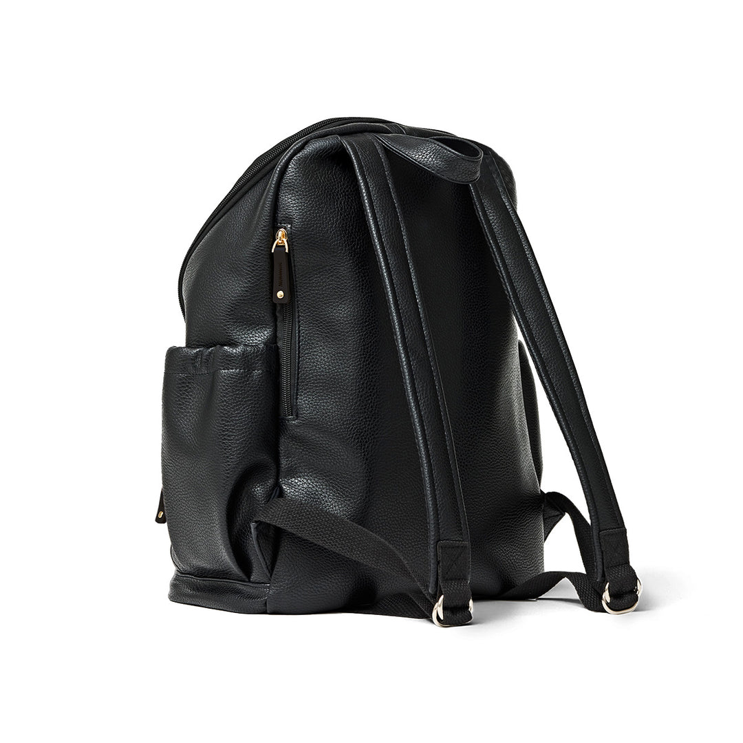 Pretty brave black diaper  backpack on a white background