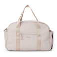 Pretty Brave Stone nappy bag with beige accents on a white background