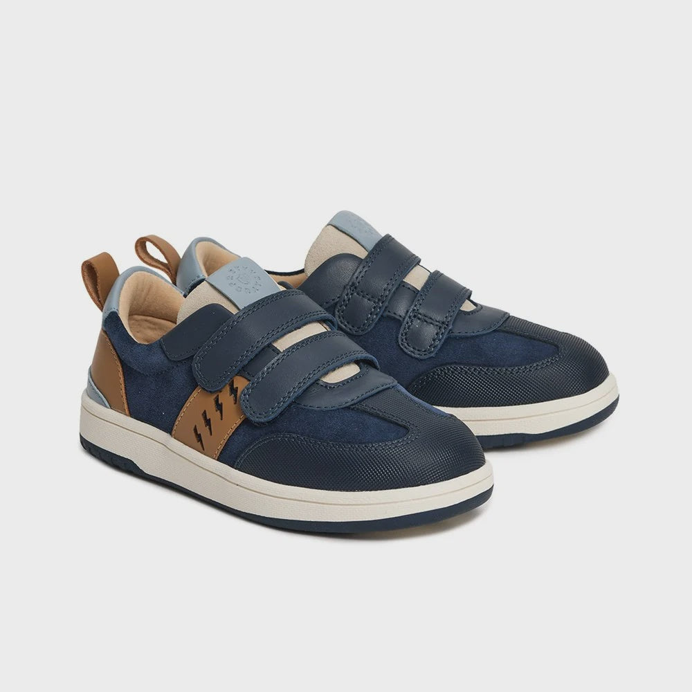 Big Kids River Sneaker Indigo Tan | Pretty Brave