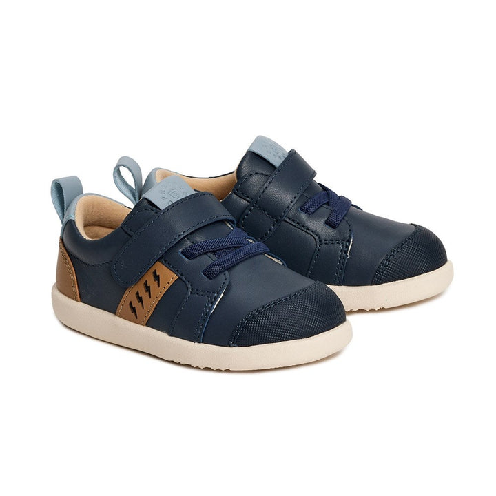 Little Kids Sid Trainer Indigo Tan | Pretty Brave