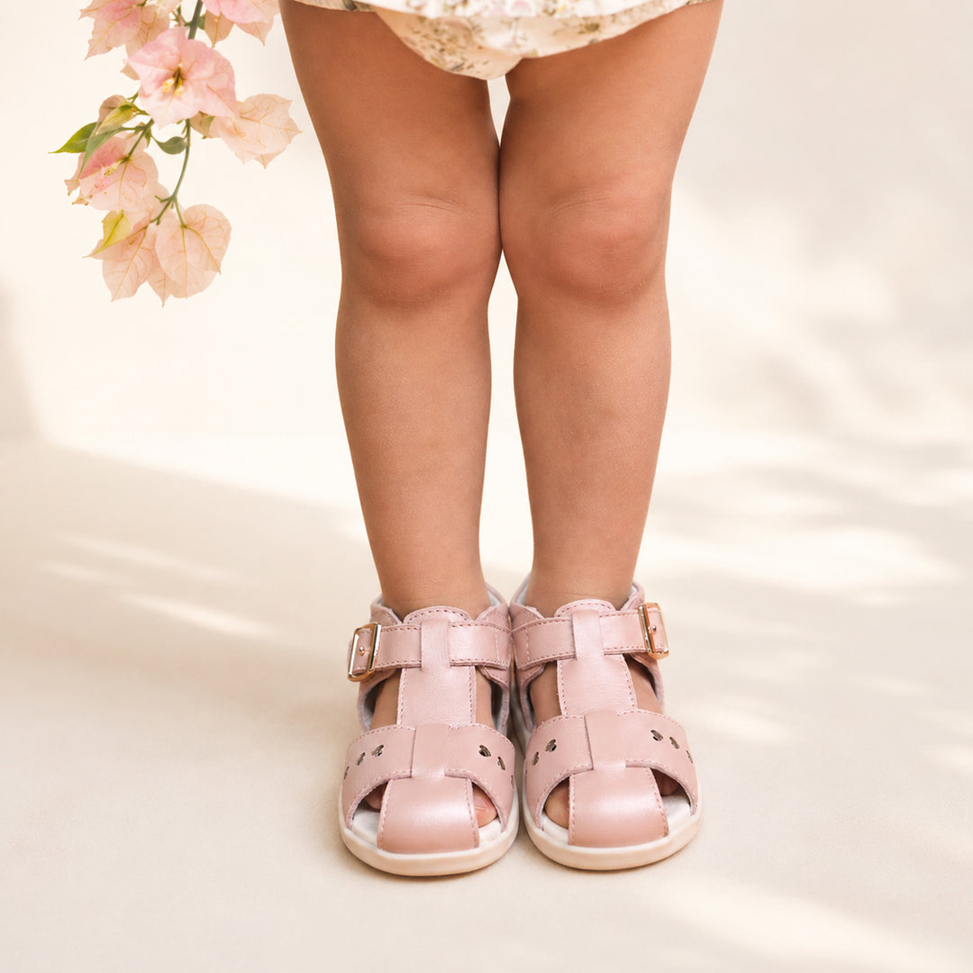 Little Kids Camilla Blush Pearl Sandal | Pretty Brave