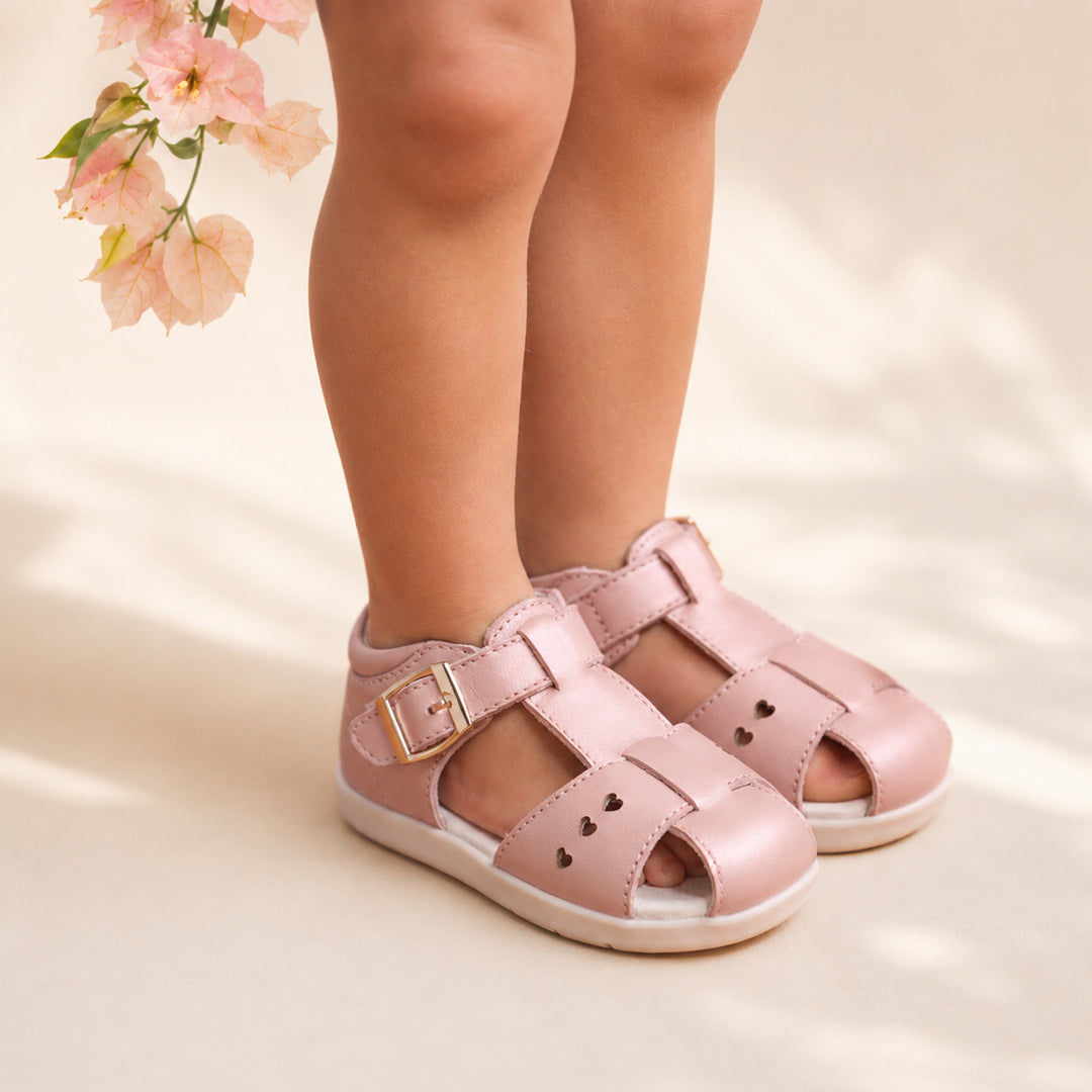 Little Kids Camilla Blush Pearl Sandal | Pretty Brave