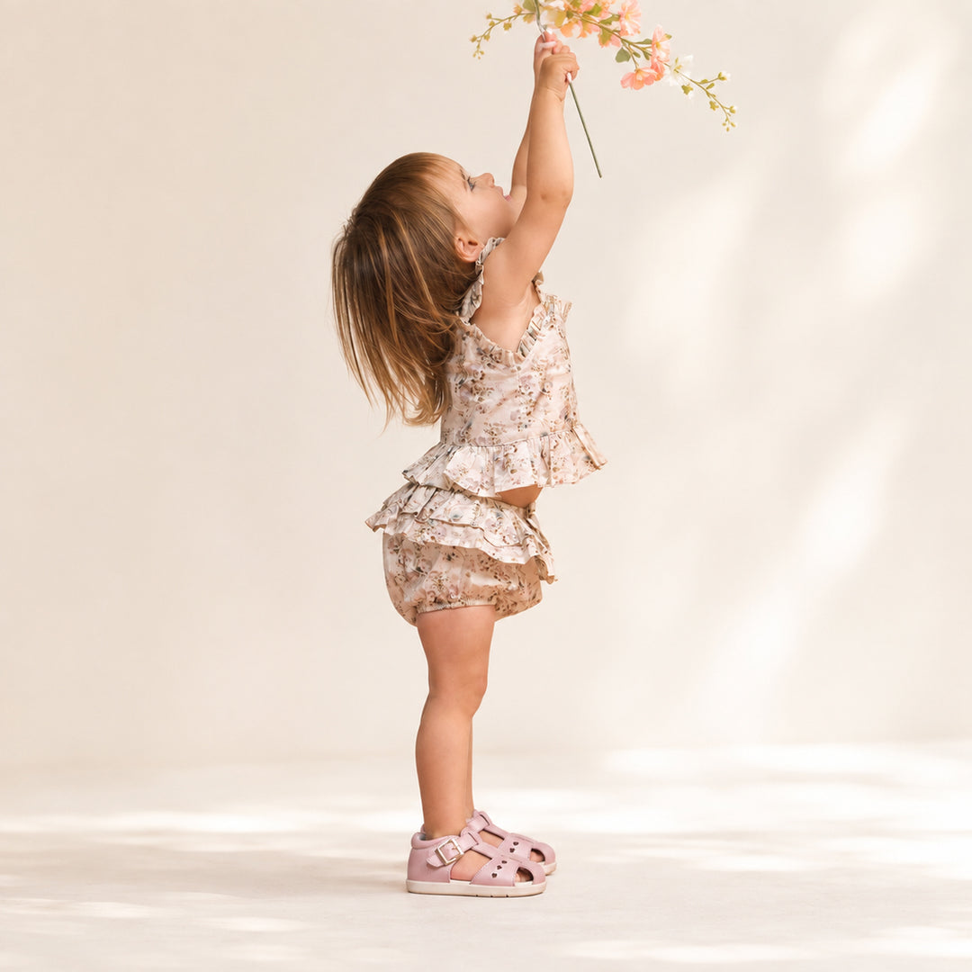 Little Kids Camilla Blush Pearl Sandal | Pretty Brave